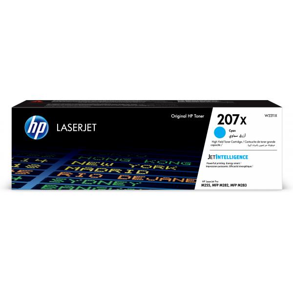 HP Cartuccia toner ciano originale LaserJet 207X ad alta capacità (HP 207X CYAN LASERJET TONER - CARTRIDGE)HpW2211X