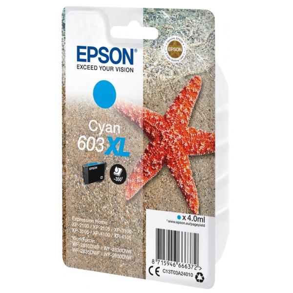Epson Singlepack Cyan 603XL Ink (SINGLEPACK CYAN 603XL INK - .)EpsonC13T03A24010