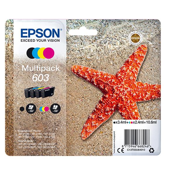 Epson Multipack 4-colours 603 Ink (Epson 603 Multipack - 4 pakker - sort,)Epson8715946668253C13T03U64020