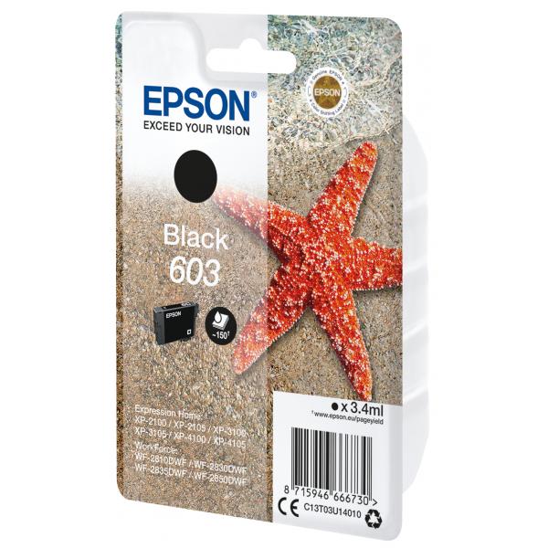 Epson Singlepack Black 603 Ink (EPSON STARFISH 603 BLACK SINGLEPACK INK)Epson8715946666747C13T03U14020