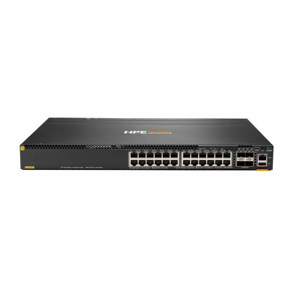 HPE Aruba Networking CX 6300M 24-port 1GbE Class 4 PoE and 4-port SFP56 Switch (ARUBA 6300M 24G CL4 POE 4SFP56 - SWCH)HpeJL662A
