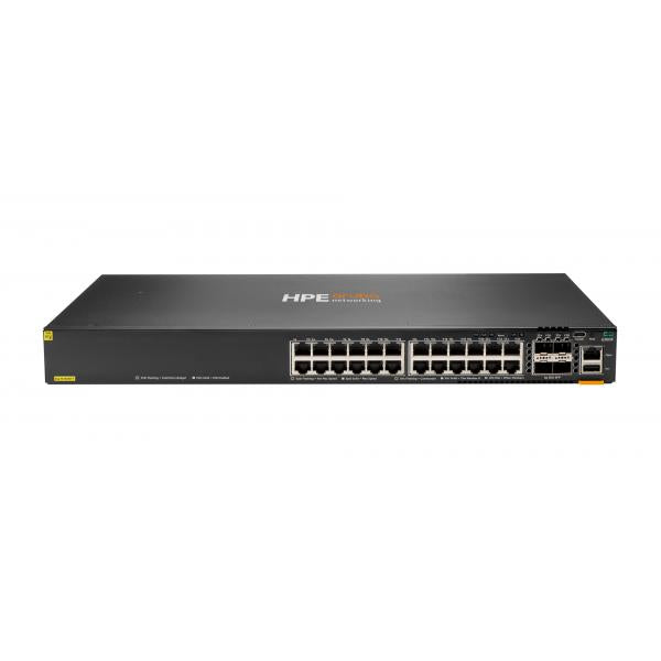 HPE Aruba Networking CX 6300F 24-port 1GbE Class 4 PoE and 4-port SFP56 Switch (ARUBA 6300F 24G CL4 POE 4SFP56 SW)HpeJL666A