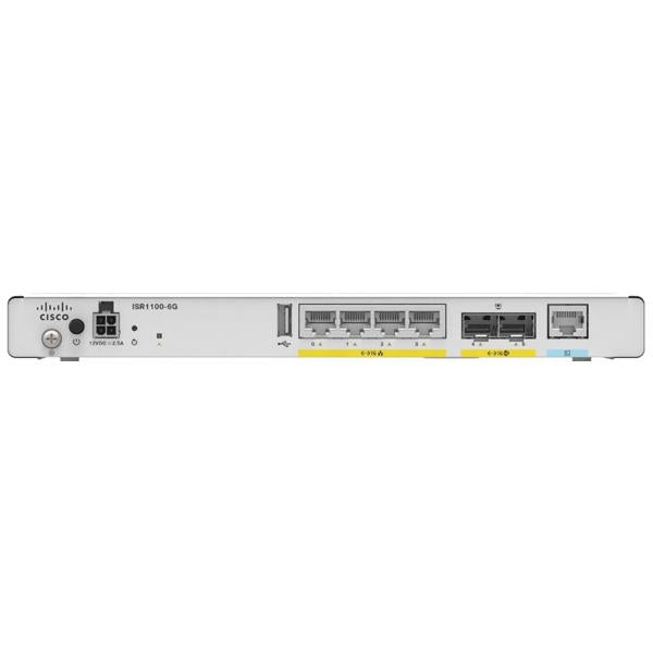 Cisco ISR1100-6G router cablato Gigabit Ethernet Grigio (ISR1100 ROUTER 4 GE LAN/WAN - PORTS AND 2 SFP PORTS 4GB RAM)Cisco0889728256094ISR1100-6G