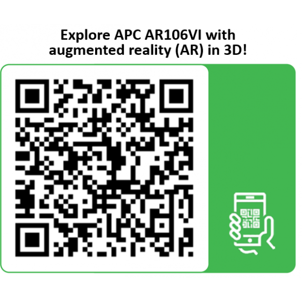 APC AR106VI rack 6U Da parete Nero (APC NetShelter WX AR106VI - kabinet -)Apc0731304402015AR106VI