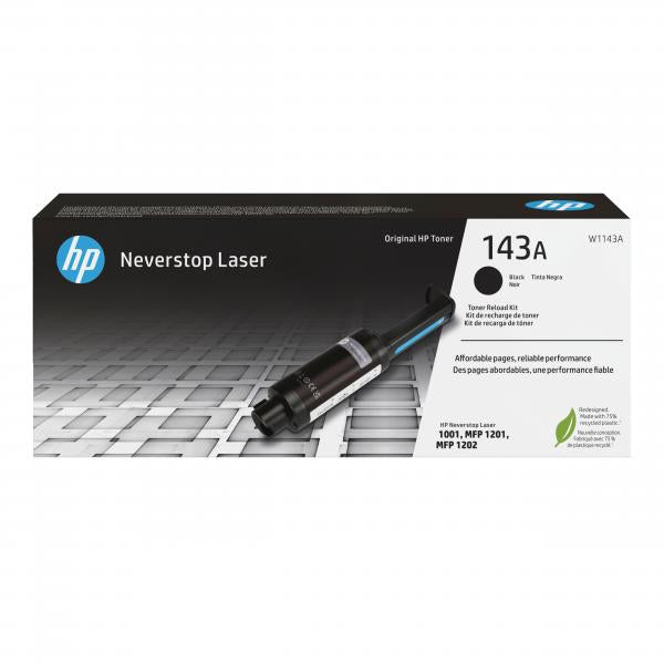 HP Kit ricarica toner nero originale Neverstop 143A (OEM HP 143A Black Toner Reload Kit W1143A)Hp0193905679362W1143A