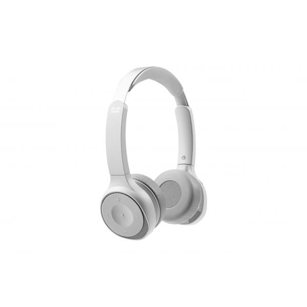 Cisco 730 Auricolare Con cavo e senza cavo A Padiglione Musica e Chiamate Bluetooth Platino (Cisco Headset 730 - Cuffie con microfono - over ear - Bluetooth - senza fili - eliminazione rumore attivata - USB, jack 3,5 mm - platino - per Cisco DX70, DX...