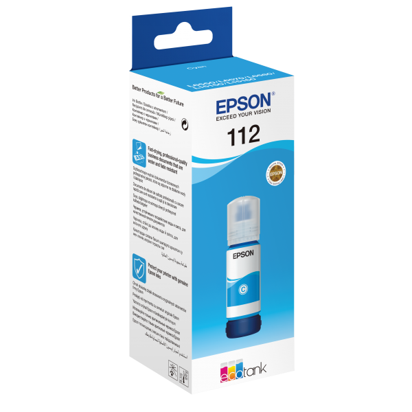 Epson EcoTank 112 Originale (Epson EcoTank 112 - cyan - original -)Epson8715946674759C13T06C24A