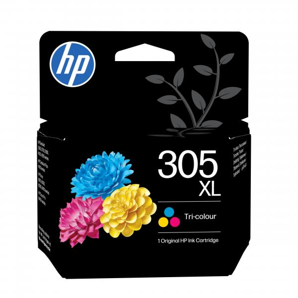 HP Cartuccia di inchiostro tricromia originale ad alta capacità 305XL (305Xl High Yield Tri-Color - Original Ink Cartridge - Warranty: 12M)Hp3YM63AE