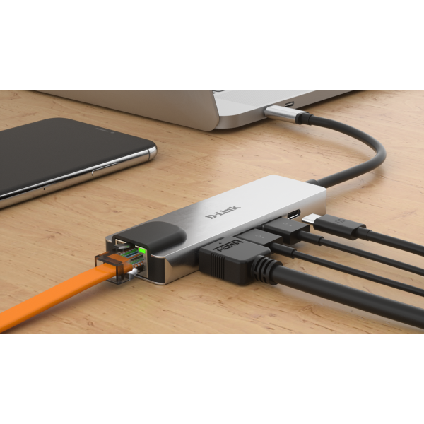 D-Link DUB-M520 replicatore di porte e docking station per laptop Cablato Thunderbolt 3 Alluminio (D-Link DUB-M520 - Docking station - USB-C / Thunderbolt 3 - HDMI - 1GbE)D-link0790069447884DUB-M520