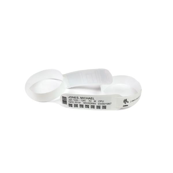 Zebra ZIPRD3015155 cinturino da polso Bianco Braccialetti da ospedale (Z BAND DIRECT, 1X14.5IN, WITH - RFID INLAY ZIPRD3015155, - Hospital wristband, White, Monotone)ZebraZIPRD3015155