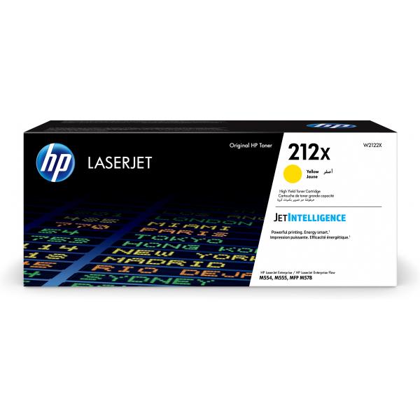 HP Cartuccia toner giallo originale LaserJet 212X ad alta capacità (HP 212X HIGH YIELD YELLOW ORIG - LASERJET TONER CARTRIDGE)HpW2122X