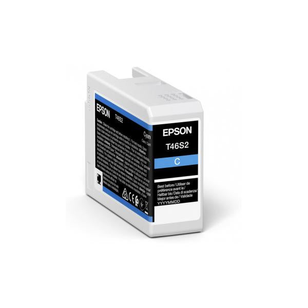 Epson Singlepack Cyan T46S2 UltraChrome Pro 10 ink 25ml (EPSON PRO10 CYAN INK T46S2 SC-P700)Epson8715946680835C13T46S200