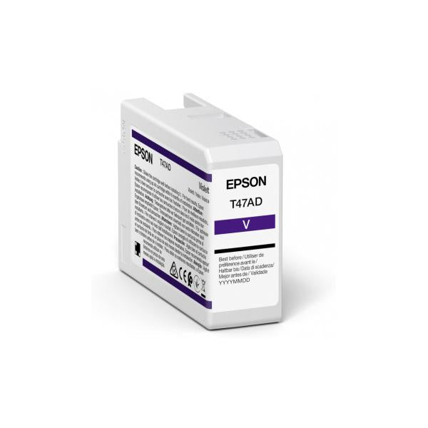 Epson T47AD UltraChrome Pro cartuccia d'inchiostro 1 pz Originale Viola (Epson T47AD Violet Pro10 Ink Cartridge 50ml - C13T47AD00)EpsonC13T47AD00