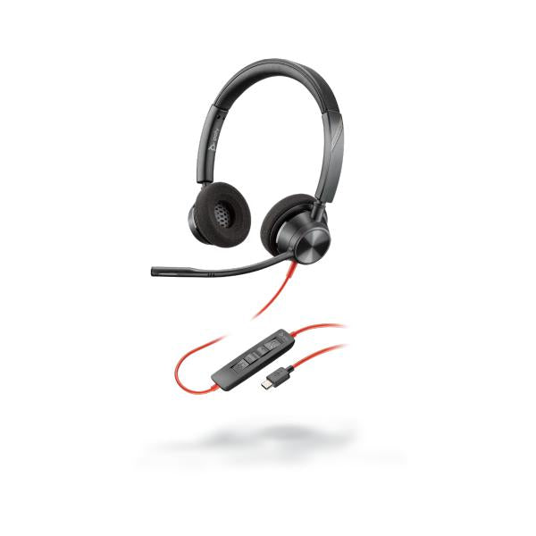 Poly Blackwire 3320 Auricolare Cablato A Padiglione Ufficio USB tipo-C Nero (Blackwire 3320-M USB-C - re 3320, Headset, Head-band, - Office/Call center, Black, Red, Binaural, PTT, Play/Pause, Track , Track - Warranty: 12M)Hp Poly0017229167704214013-01