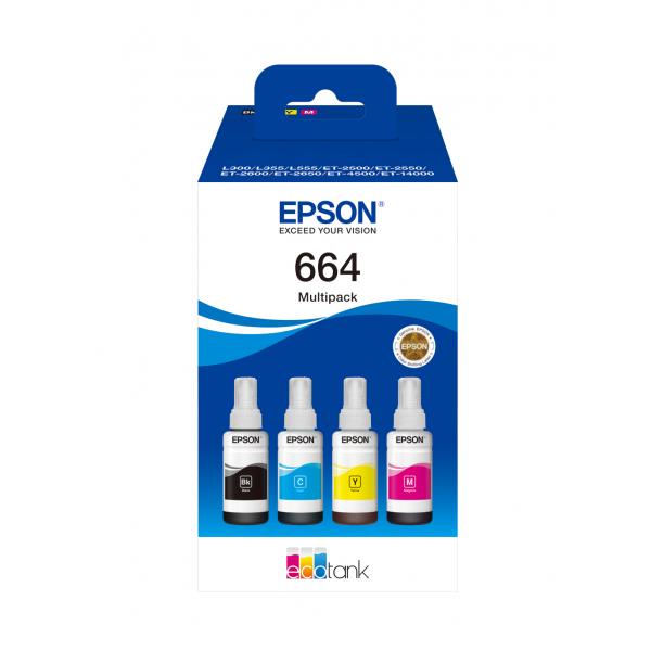 Epson Multipack 4 colori 664 EcoTank (664 ECOTANK 4COLOUR MULTIPACK)EpsonC13T664640