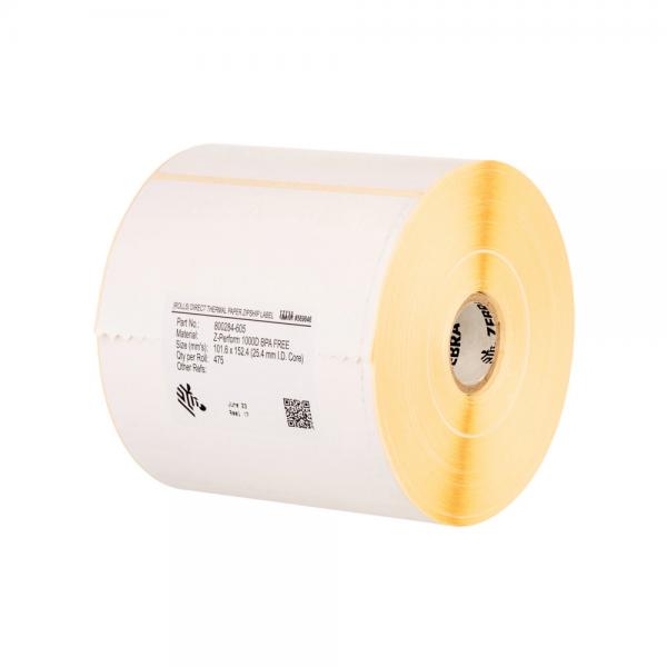 Zebra Z-Perform 1000T Bianco Etichetta per stampante autoadesiva (Z-PERF 1000T 57X32MM - 2100 LBL/ROLL C-25MM BOX OF 12)Zebra880409-031DU