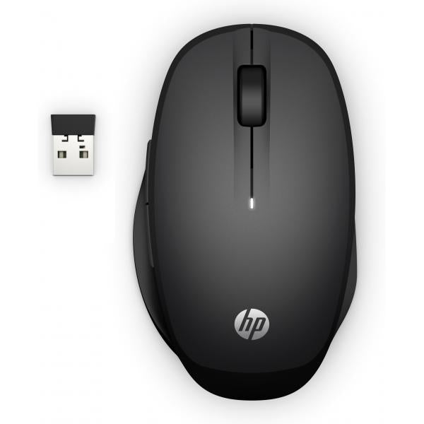 HP Dual Mode Mouse (Dual Mode Black Mouse 300 E - Dual Mode, Right-hand, - Optical, RF Wireless+Bluetooth, 3600 DPI, Black - Warranty: 6M)Hp6CR71AA#ABB