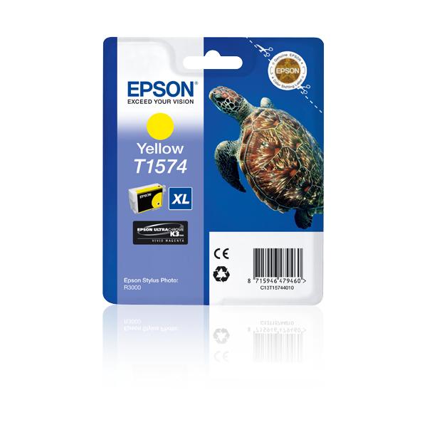 Epson Turtle Cartuccia Giallo (EPSON R3000 YELLOW ULTRACHROME K3 VM INK 25.9ML)EpsonC13T15744010