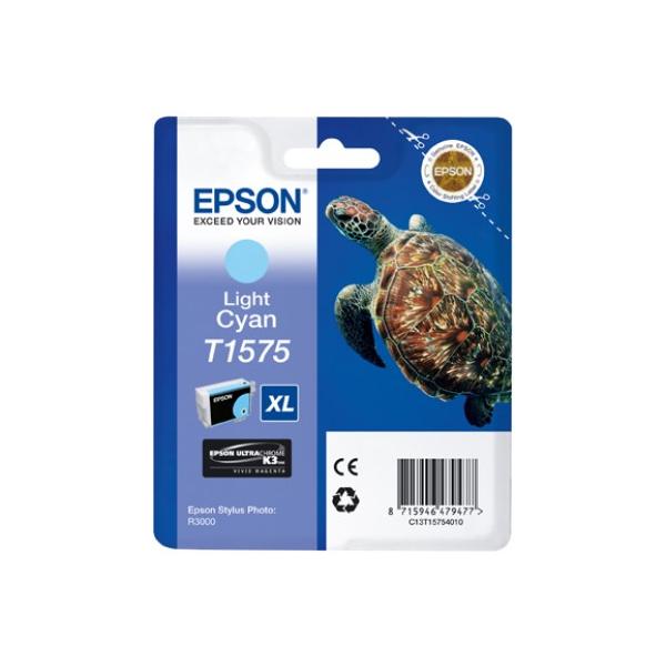 Epson Turtle Cartuccia Ciano chiaro (EPSON R3000 LIGHT CYAN ULTRACHROME K3 VM INK 25.9ML)EpsonC13T15754010