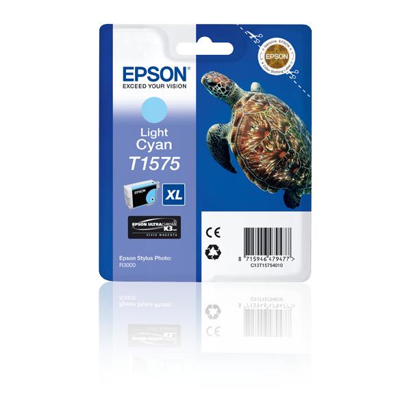 Epson Turtle Cartuccia Ciano chiaro (Epson T1575 Turtle Light Cyan Standard Capacity Ink Cartridge 26ml - C13T15754010)EpsonC13T15754010