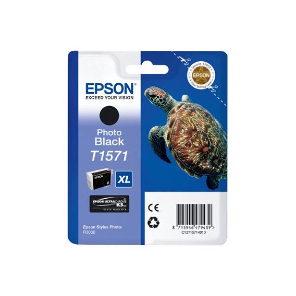 Epson Turtle Cartuccia Nero foto (EPSON R3000 PHOTO BLACK ULTRACHROME K3 VM INK 25.9ML)EpsonC13T15714010