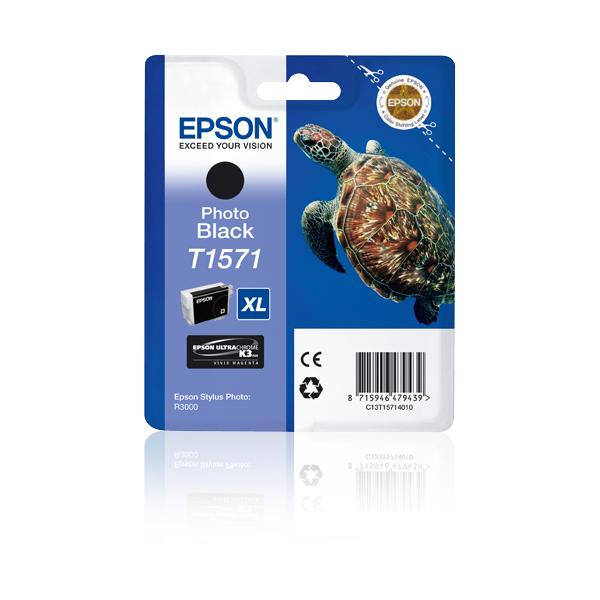 Epson Turtle Cartuccia Nero foto (INK CART TORTUE PHOTO BLACK - FOR EPSON STYLUS PHOTO R3000)EpsonC13T15714010