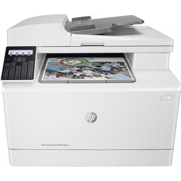 HP LaserJet Pro M183fw Wireless Multifunction Colore Stampante, Fotocopiatrice, scanner; Fronte/retro (HP Color LaserJet Pro MFP M183fw Print Copy Scan USB 2.0 LAN Wi-F Direct printing Grey - White)Hp7KW56A#B19