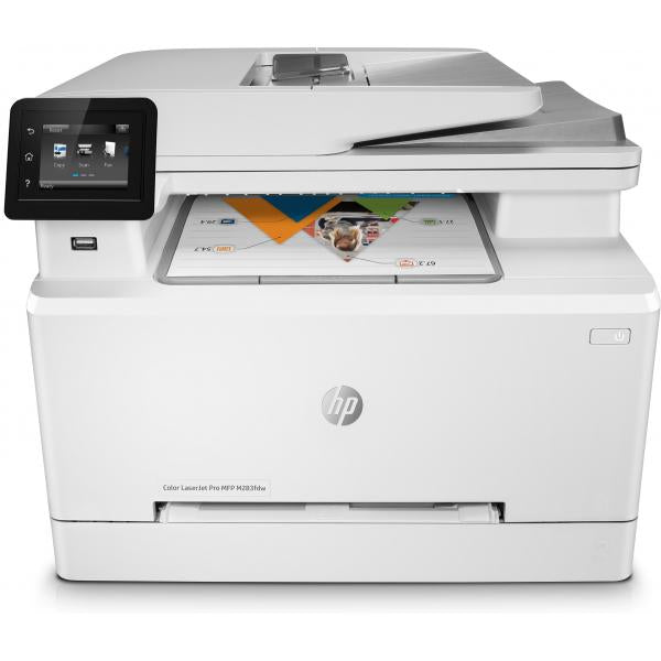 HP LaserJet Pro M283fdw Wireless Multifunction Colore Stampante, Fotocopiatrice, scanner; Fronte/retro (Color LaserJet Pro MFP M283fdw - Color LaserJet Pro M283fdw, - Laser, Colour printing, 600 x 600 DPI, A4, Direct printing, White - Warranty: 12M)H...