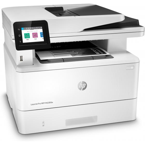 HP LaserJet Pro Stampante multifunzione M428fdw, Stampa, copia, scansione, fax, e-mail, scansione verso e-mail; scansione fronte/retro; (HP M428fdw 38ppm USB LAN Wireless A4 Mono Laser Multi-Function Printer)HpW1A30A#B19