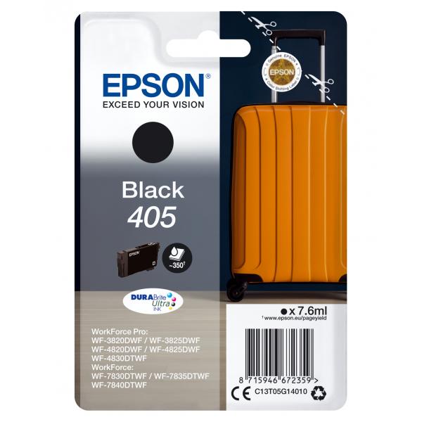 Epson Singlepack Black 405 DURABrite Ultra Ink (EPSON 405 DURABRITE BLACK INK INKJET SUITCASE)EpsonC13T05G14010