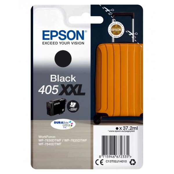 Epson Singlepack Black 405XXL DURABrite Ultra Ink (Epson 405XXL - Strrelse XXL - sort -)Epson8715946672342C13T02J14020