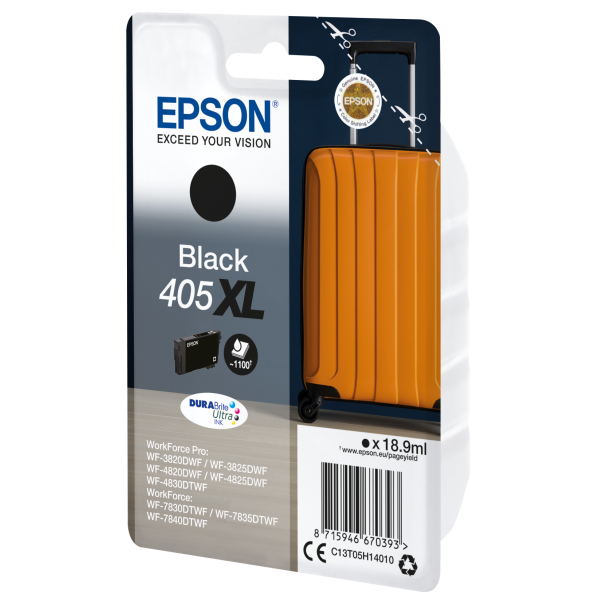 Epson Singlepack Black 405XL DURABrite Ultra Ink (EPSON 405XL DURABRITE BLACK INKJET SUITCASE)EpsonC13T05H14010