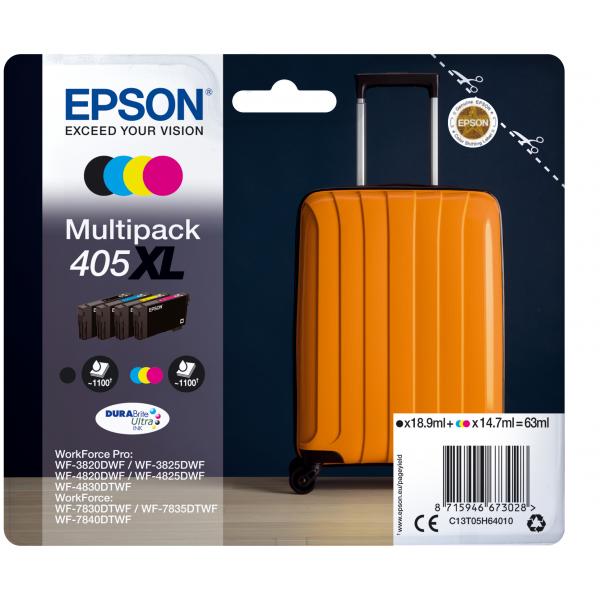 Epson Multipack 4-colours 405XL DURABrite Ultra Ink (MULTIPACK 4-COLOURS 405XL - DURABRITE ULTRA INK)EpsonC13T05H64010