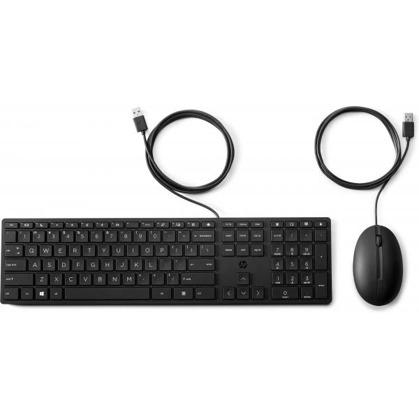 HP Mouse e tastiera Wired Desktop 320MK (Wired Desktop 320Mk Mouse And - Keyboard Used for all EU - countries - Warranty: 12M)Hp9SR36AA#ABB