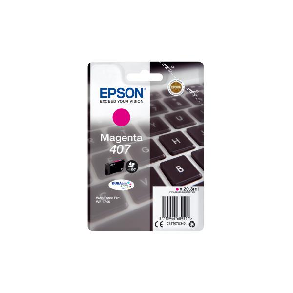Epson Inchiostro magenta singolo DURABrite Ultra Tastiera 407L (OEM Epson 407 Magenta Ink Cartridge C13T07U340)Epson8715946689517C13T07U340