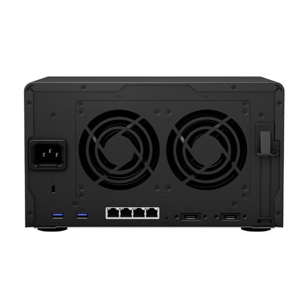Synology DiskStation DS1621+ server NAS e di archiviazione Desktop Ryzen Embedded V1500B 4 GB DDR4 0 TB DiskStation Manager Nero (Synology Disk Station DS1621+ - NAS server - 6 bays - SATA 6Gb/s - RAID 0, 1, 5, 6, 10, JBOD - RAM 4 GB - Gigabit Ethern...
