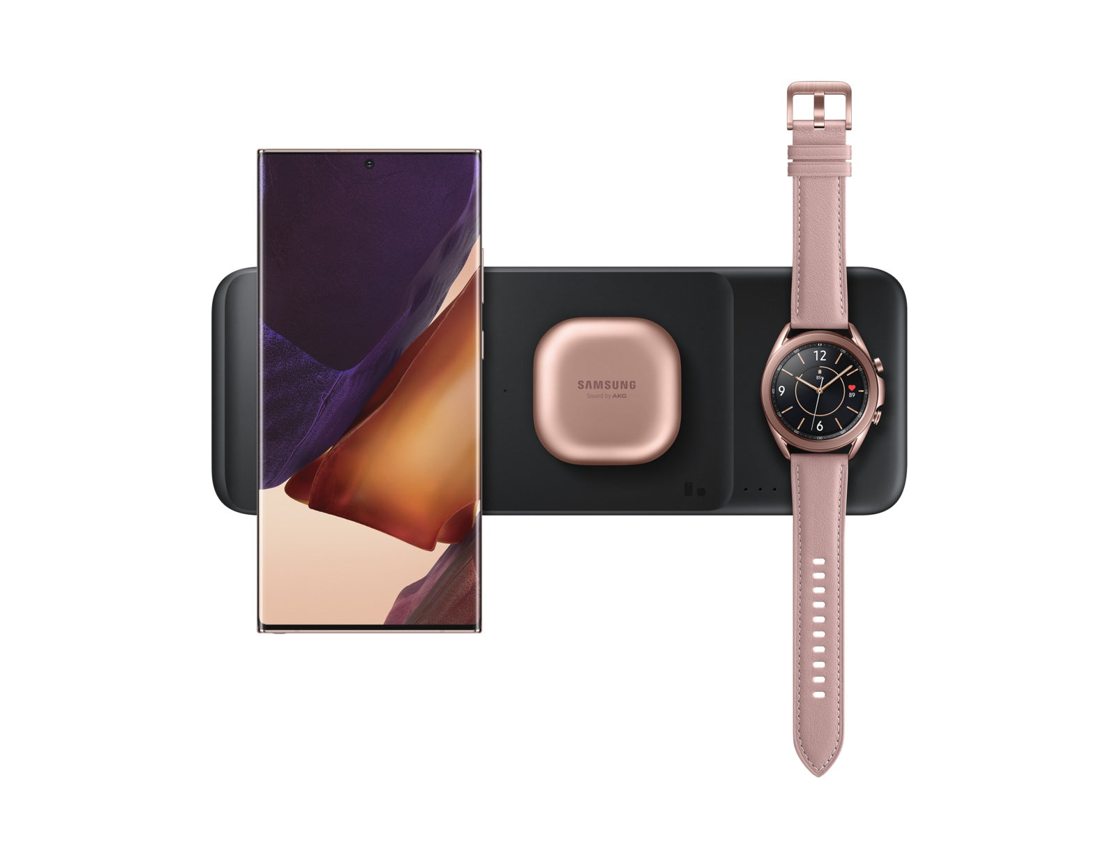 Samsung Wireless Charger Trio Auricolare, Smartphone, Orologio intelligente Nero USB Carica wireless Ricarica rapida Interno (TRIO WIRELESS CHARGERBLACK)Samsung8806090701542EP-P6300TBEGGB