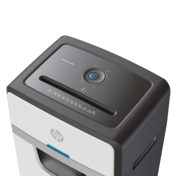 HP 2808 distruggi documenti Taglio a frammenti 65 dB 22 cm Bianco, Nero (HP OneShred 16 30L P5 Micro Cut Shredder 2808 DD)Hp2808