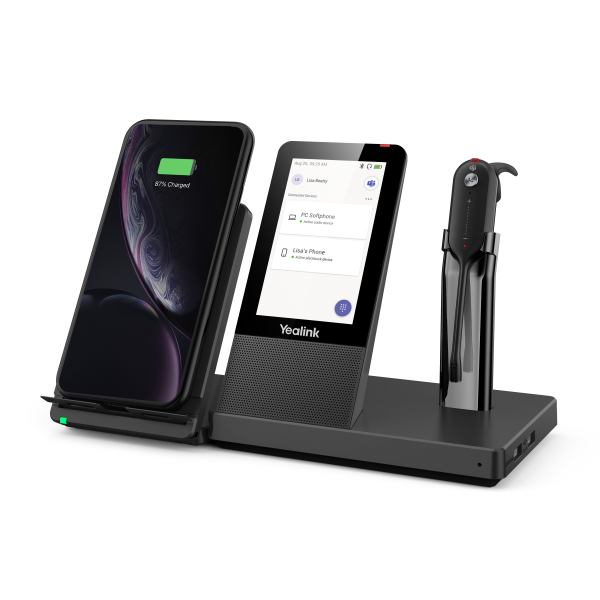 Yealink WH67 Teams Auricolare Wireless A clip, A Padiglione, Passanuca Ufficio Bluetooth Base di ricarica Nero (Yealink WH67 X UC Workstation - til Mi)Yealink1308040