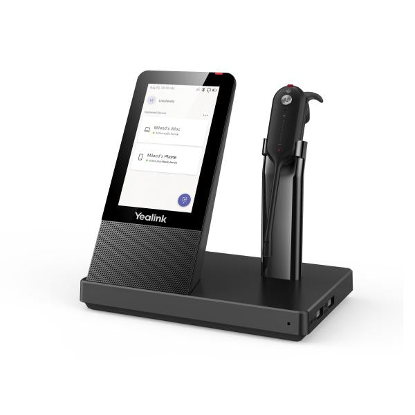 Yealink WH67 UC Auricolare Wireless A clip, A Padiglione, Passanuca Ufficio Bluetooth Base di ricarica Nero (Yealink WH67 X UC Workstation - headse)Yealink1308041
