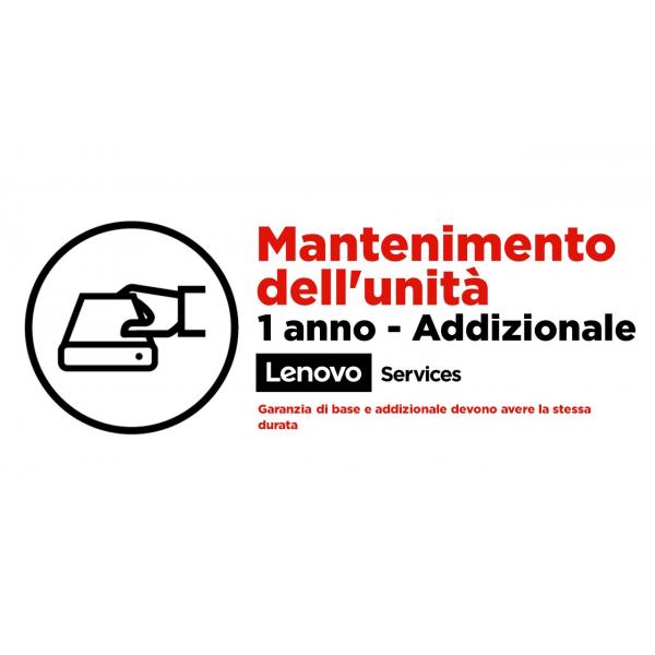 Lenovo 1Y Keep Your Drive 1 licenza/e 1 anno/i (EPAC 1Y KYD - F/ BASE MULTIPLE WWW.SMARTFIND)Lenovo5PS0K18192