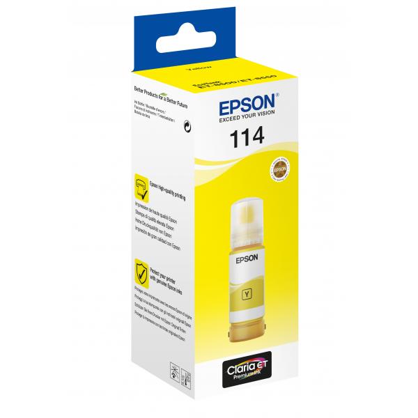 Epson 114 EcoTank Yellow ink bottle (114 ECOTANK YELLOW INK BOTTLE)EpsonC13T07B440