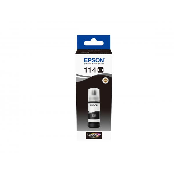 Epson 114 EcoTank Photo Black ink bottle (EPSON 114 PHOTO BLACK INK ET-8500 ET-8600)EpsonC13T07B140