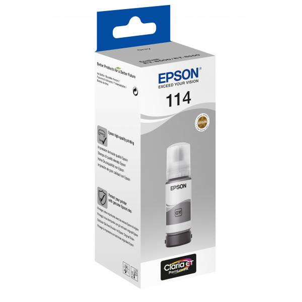 Epson 114 EcoTank Grey ink bottle (114 ECOTANK GREY INK BOTTLE - )EpsonC13T07B540