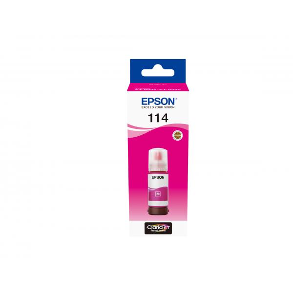 Epson 114 EcoTank Magenta ink bottle (EPSON 114 ECOTANK MAGENTA INK ET-8500 ET-8600)EpsonC13T07B340