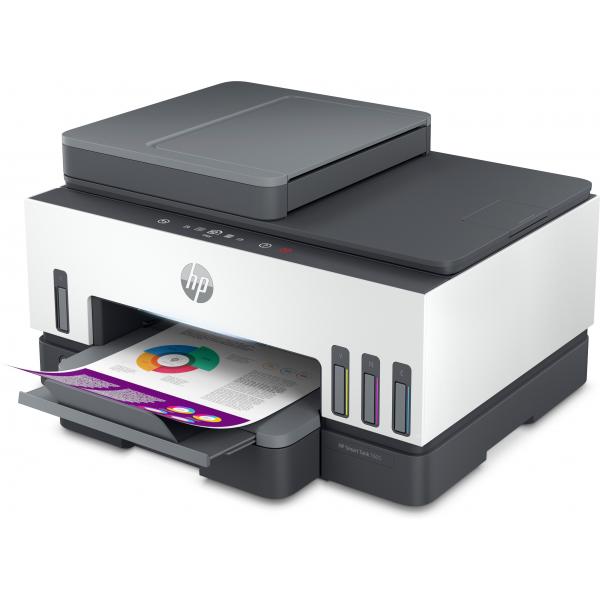 HP Smart Tank 7605 Wireless All-in-One Colore Stampante, Stampa fronte/retro; fotocopiatrice, scanner (Smart Tank 7605 All-In-One, - Color, Printer For Home And - Home Office, Print, Copy, Scan, Fax, Adf And Wireless, 35-Sheet Adf Scan To Pdf - Warra...