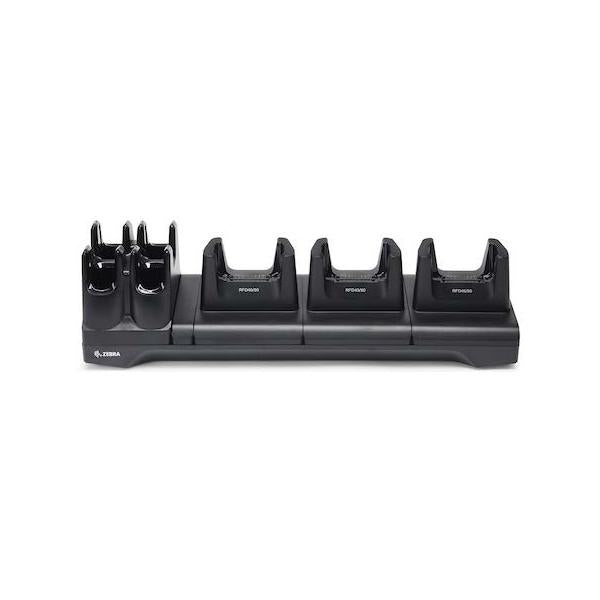 Zebra CRD3S4TRFD49UNIVCHG1 Caricabatterie per dispositivi mobili Lettore di codice a barre, Lettore RFID Nero Interno (RFD40/RFD90 3 DEVS/4 TOASTER - SLOTS CHARGE ONLY CRADLE FOR UNI)ZebraCRD3S4TRFD49UNIVCHG1