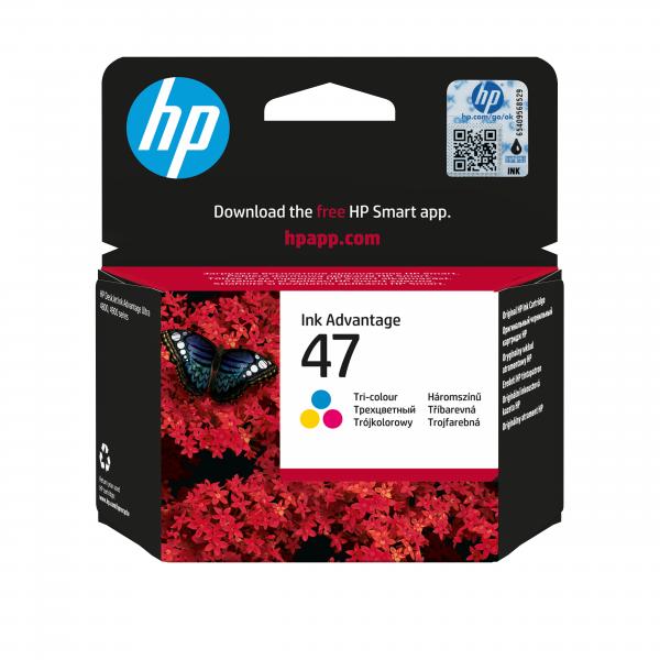 HP Cartuccia di inchiostro in tricromia originale 47 (HP 47 TRI-COLOR CARTRIDGE 4825 4826 4877 4828)Hp6ZD61AE
