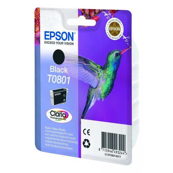 Epson Hummingbird Cartuccia Nero (EPSON T0801 BLACK INK STYLUS PHOTO R265 R360 RX560)EpsonC13T08014011