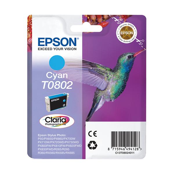 Epson Hummingbird Cartuccia Ciano (Epson T0802 - cyan - original - bl?kpa)EpsonC13T08024011